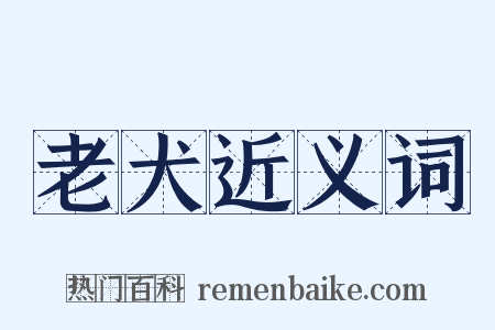 老犬近义词是什么意思的图片